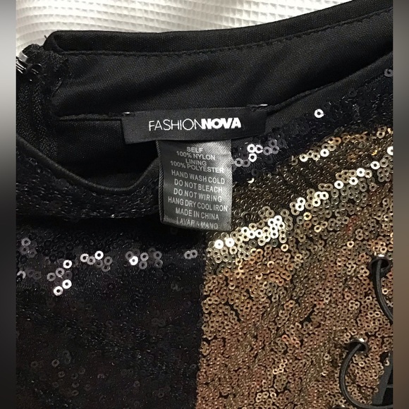 Sequin pants, lace up - Picture 4 of 6